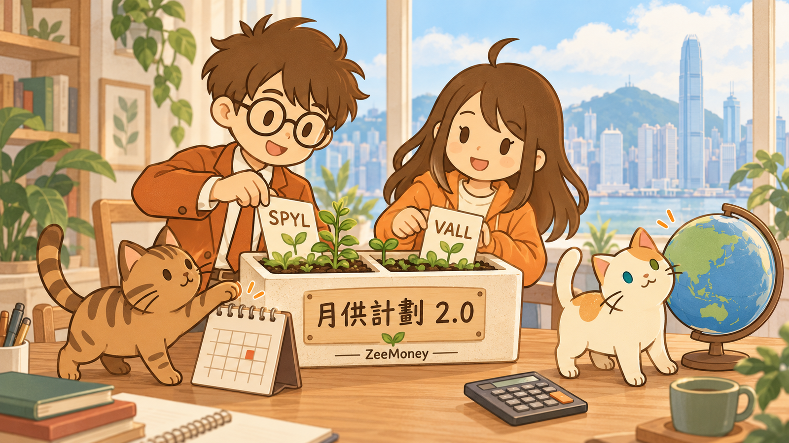 貓奴、貓太與兩貓在香港家中整理 SPYL 與 VALL 月供計劃